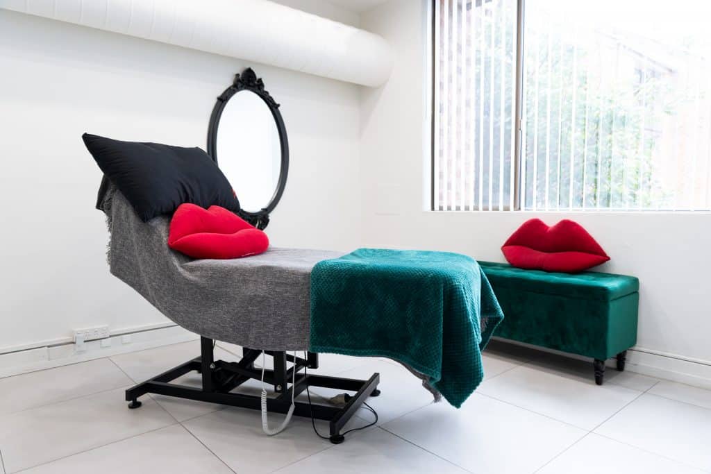 shot of one of the treatment rooms at Biba Skin care clinic parramatta