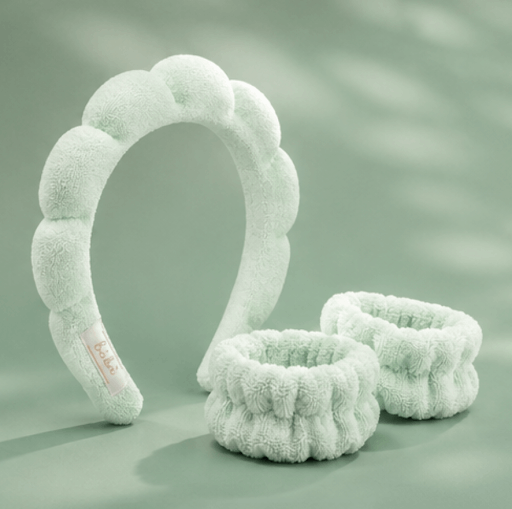 cloud spa headband and wrist cuff set-4