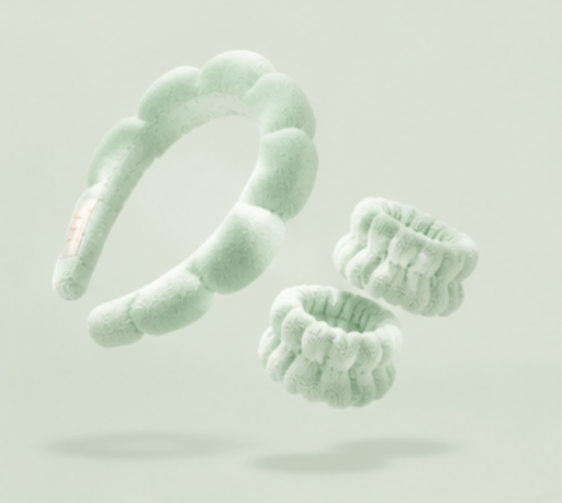 cloud spa headband and wrist cuff set-7