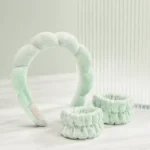 Cloud Spa Headband & Wrist Cuff Set
