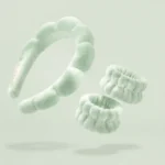 Cloud Spa headband and wrist cuff set
